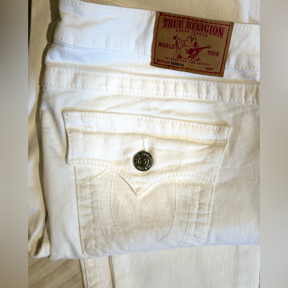 True Religion White Denim Jeans Classic Style